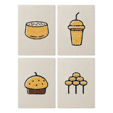 Load image into Gallery viewer, Punch Needle Kits (4 pieces) with frames - Bakery Delights Figured'Art