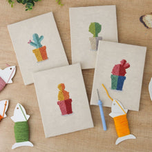 Load image into Gallery viewer, Punch Needle Kits (4 pieces) with frames - Mini Indoor Garden 1