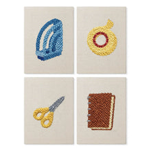 Load image into Gallery viewer, Punch Needle Kits (4 pieces) with frames - Study Desk Essentials 2 Figured'Art