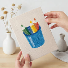Load image into Gallery viewer, Punch Needle Kits (4 pieces) with frames - Minimal Desk Icons
