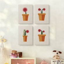 Load image into Gallery viewer, Punch Needle Kits (4 pieces) with frames - Blooming Mini Pots 1