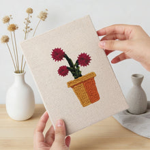 Load image into Gallery viewer, Punch Needle Kits (4 pieces) with frames - Blooming Mini Pots 2