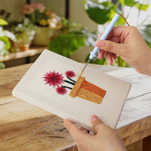 Load image into Gallery viewer, Punch Needle Kits (4 pieces) with frames - Blooming Mini Pots 3