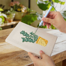 Load image into Gallery viewer, Punch Needle Kits (4 pieces) with frames - Green Oasis