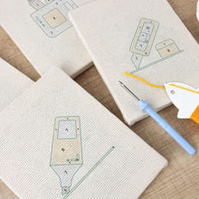 Load image into Gallery viewer, Punch Needle Kits (4 pieces) with frames - Craft Desk Icons