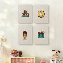 Load image into Gallery viewer, Punch Needle Kits (4 pieces) with frames - Morning Sweets