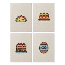 Load image into Gallery viewer, Punch Needle Kits (4 pieces) with frames - Cake and Treats Figured'Art