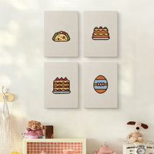 Load image into Gallery viewer, Punch Needle Kits (4 pieces) with frames - Cake and Treats