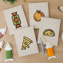 Load image into Gallery viewer, Punch Needle Kits (4 pieces) with frames - Sweet and Savory