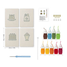Load image into Gallery viewer, Punch Needle Kits (4 pieces) with frames - Yummy Moments