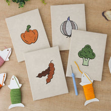 Load image into Gallery viewer, Punch Needle Kits (4 pieces) with frames - Veggie Delights