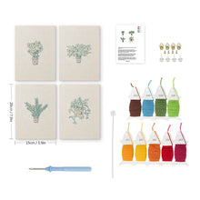 Load image into Gallery viewer, Punch Needle Kits (4 pieces) with frames - Botanical Beauty