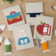 Load image into Gallery viewer, Punch Needle Kits (4 pieces) with frames - Study Time