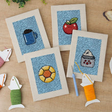 Load image into Gallery viewer, Punch Needle Kits (4 pieces) with frames - Breakfast Treats 1