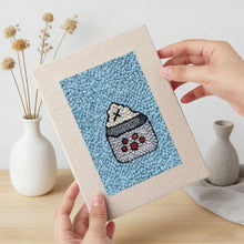 Load image into Gallery viewer, Punch Needle Kits (4 pieces) with frames - Breakfast Treats 1