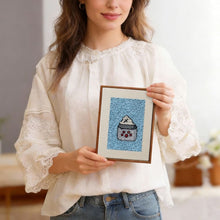 Load image into Gallery viewer, Punch Needle Kits (4 pieces) with frames - Breakfast Treats 1
