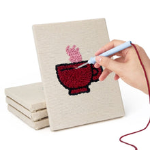 Load image into Gallery viewer, Punch Needle Kits (4 pieces) with frames - Breakfast Treats 2