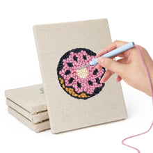 Load image into Gallery viewer, Punch Needle Kits (4 pieces) with frames - Breakfast Treats 3