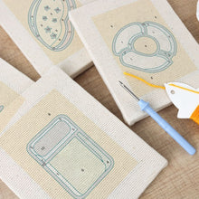 Load image into Gallery viewer, Punch Needle Kits (4 pieces) with frames - Yummy Snacks