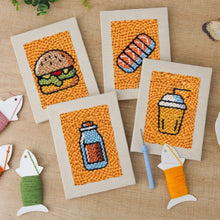 Load image into Gallery viewer, Punch Needle Kits (4 pieces) with frames - Tasty Meal