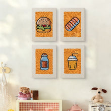 Load image into Gallery viewer, Punch Needle Kits (4 pieces) with frames - Tasty Meal
