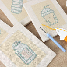 Load image into Gallery viewer, Punch Needle Kits (4 pieces) with frames - Tasty Meal