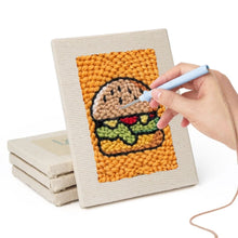 Load image into Gallery viewer, Punch Needle Kits (4 pieces) with frames - Tasty Meal