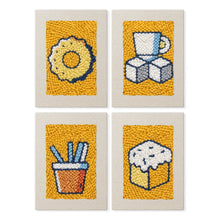 Load image into Gallery viewer, Punch Needle Kits (4 pieces) with frames - Tasty Delights Figured'Art