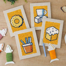 Load image into Gallery viewer, Punch Needle Kits (4 pieces) with frames - Tasty Delights
