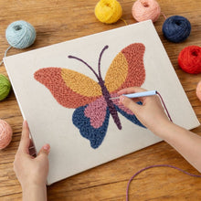 Load image into Gallery viewer, Punch Needle Kit with frame - Orange Butterfly