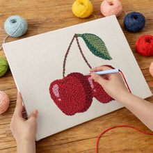 Load image into Gallery viewer, Punch Needle Kit with frame - Cherries