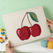 Load image into Gallery viewer, Punch Needle Kit with frame - Cherries