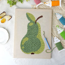 Load image into Gallery viewer, Punch Needle Kit with frame - Fresh Pear