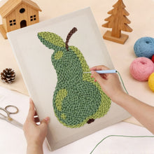 Load image into Gallery viewer, Punch Needle Kit with frame - Fresh Pear
