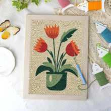 Load image into Gallery viewer, Punch Needle Kit with frame - Blooming Tulips