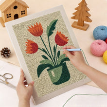 Load image into Gallery viewer, Punch Needle Kit with frame - Blooming Tulips
