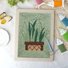 Load image into Gallery viewer, Punch Needle Kit with frame - Snake Plant