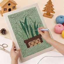 Load image into Gallery viewer, Punch Needle Kit with frame - Snake Plant