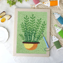 Load image into Gallery viewer, Punch Needle Kit with frame - Potted Ferns