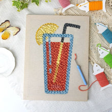 Load image into Gallery viewer, Punch Needle Kit with frame - Citrus Cooler