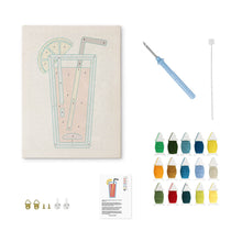 Load image into Gallery viewer, Punch Needle Kit with frame - Citrus Cooler