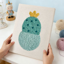 Load image into Gallery viewer, Punch Needle Kit with frame - Tiny Cactus Joy