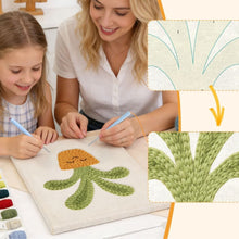 Load image into Gallery viewer, Punch Needle Kit with frame - Leafy Delight