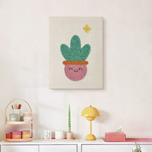 Load image into Gallery viewer, Punch Needle Kit with frame - Smiling Cactus