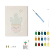 Load image into Gallery viewer, Punch Needle Kit with frame - Smiling Cactus