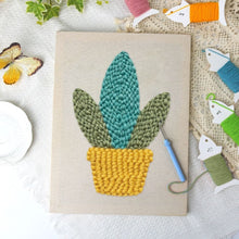 Load image into Gallery viewer, Punch Needle Kit with frame - Golden Succulent