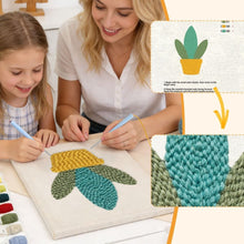 Load image into Gallery viewer, Punch Needle Kit with frame - Golden Succulent