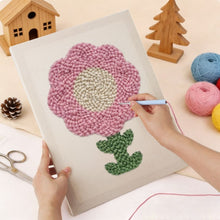 Load image into Gallery viewer, Punch Needle Kit with frame - Pink Petals