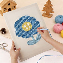 Load image into Gallery viewer, Punch Needle Kit with frame - Blue Blossom