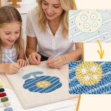Load image into Gallery viewer, Punch Needle Kit with frame - Blue Blossom